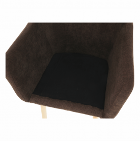 Étkező fotel, sötétbarna anyag/bükk, DABIR