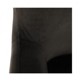 Dizájnos fotel,  szürkésbarna TAUPE Velvet anyag, TENAL