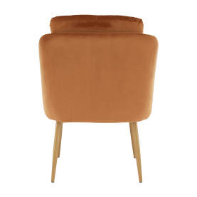 Dizájner fotel, terrakotta Velvet szövet, AVETA