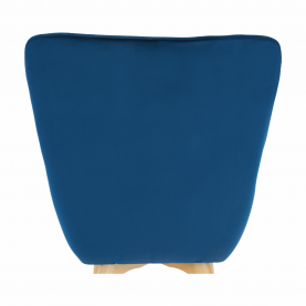 Dizájnos fotel, kék Velvet anyag, FODIL
