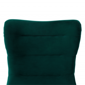 Fotel lábtartóval, zöld Velvet szövet/kaucsukfa, KIRILO