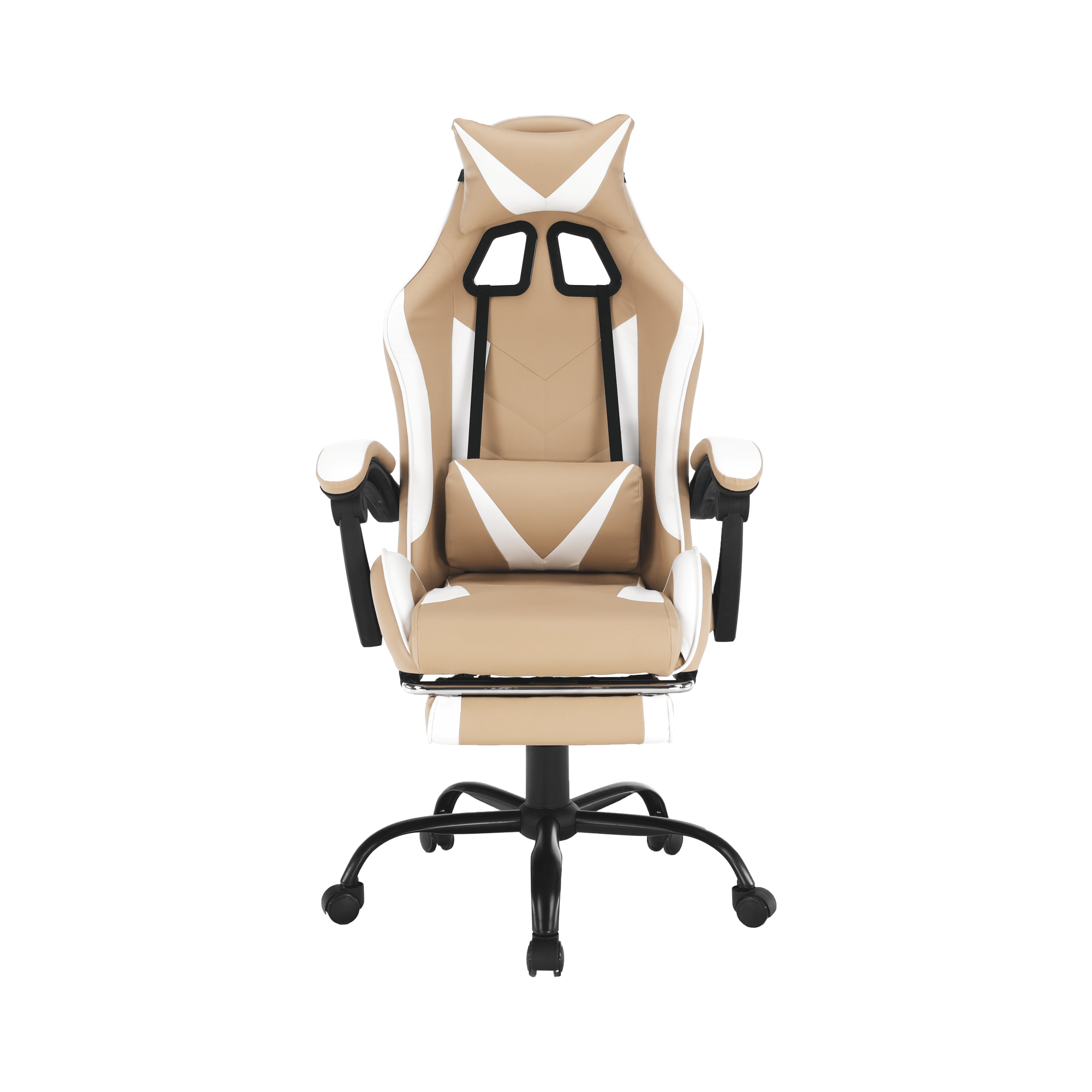 Irodai/gamer fotel, fekete/fehér/bézs, OZGE 2 NEW