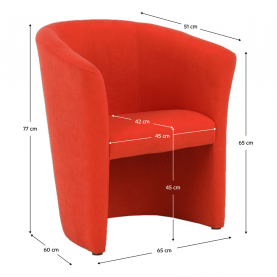 Klub fotel, narancssárga, CUBA Klub fotel, narancssárga, CUBA