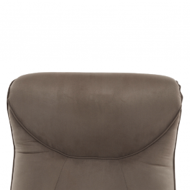 Mechanikusan állítható pihenő fotel, szürkés barna textil, SUAREZ