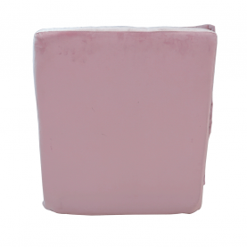 Összecsukható heverő a padlóra, Velvet szövet világos rózsaszín, ULIMA