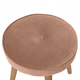 Puff, rózsaszín Velvet anyag/barna, SAIDA Puff, rózsaszín Velvet anyag/barna, SAIDA