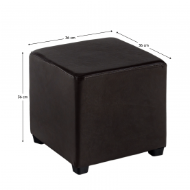 Puff, sötétbarna textilbőr, NIKI NEW Puff, sötétbarna textilbőr, NIKI NEW