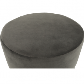 Puff, szürkésbarna Velvet anyag/arany festés, VIZEL