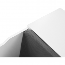 Gyerekkönyvtár ülőhellyel, fehér/szürke, FERIA Gyerekkönyvtár ülőhellyel, fehér/szürke, FERIA