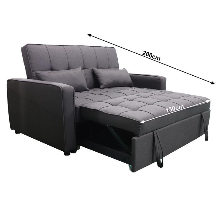Kinyitható kanapé, barna, FRENKA BIG BED NEW