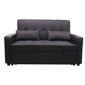 Kinyitható kanapé, barna, FRENKA NEW
