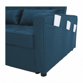 Kinyitható kanapé, türkiz, FRENKA BIG BED NEW