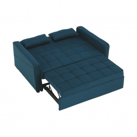 Kinyitható kanapé, türkiz, FRENKA BIG BED NEW