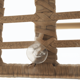 Kerti 4 darabos rattan szett, természetes/szürke, TAJRO