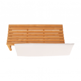 Fából készült kerti pad, természetes/bézs, 120 cm, VEATA