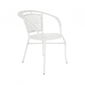 Kerti rattan szett 1+2, fehér, JENAR Kerti rattan szett 1+2, fehér, JENAR