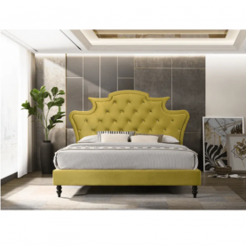 Luxuságy, arany Velvet anyag, 160x200, REINA