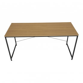 Íróasztal tölgy/fekete, 150x60 cm, MELLORA