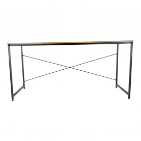 Íróasztal tölgy/fekete, 150x60 cm, MELLORA