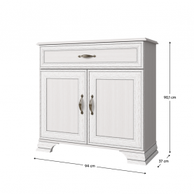 Komód 2d1s fiókkal, DTD laminált, woodline bézs, TIFFY 07