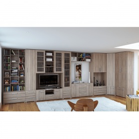 Kétfiókos komód, DTD laminált, sonoma tölgyfa, DUNAJ  8