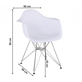 FEMAN 2 NEW szék kivitel: króm lábak , ülőrész fehér műanyag Outlet