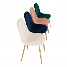 Szék, bézs Dulux Velvet szövet/bükk, LEGA