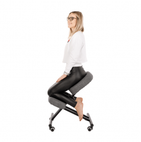 Ergonómikus térdeplőülés, szürkésbarna Taupe/fekete, KILIAN