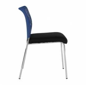 Irodai szék, kék/fekete/króm, ALTAN