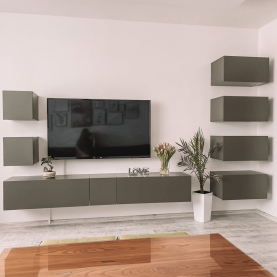 RTV asztal lábazat nélkül, grafit, SPRING ERTVSZ120