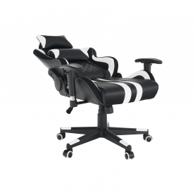 Irodai/gamer szék RGB háttérvilágítással, fekete/fehér/színes minta, ZOPA
