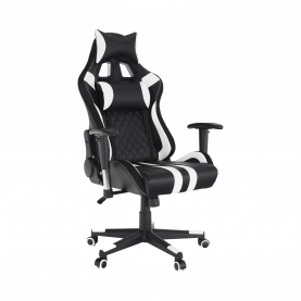 Irodai/gamer szék RGB háttérvilágítással, fekete/fehér/színes minta, ZOPA