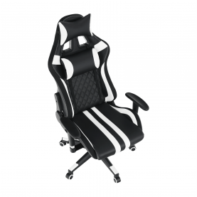 Irodai/gamer szék RGB háttérvilágítással, fekete/fehér/színes minta, ZOPA