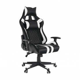 Irodai/gamer szék RGB háttérvilágítással, fekete/fehér/színes minta, ZOPA