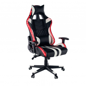 Irodai/gamer szék RGB háttérvilágítással, fekete/fehér/színes minta, ZOPA