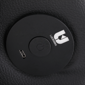 Irodai/gamer szék Bluetooth hangszórókkal, fekete/piros, CARPI