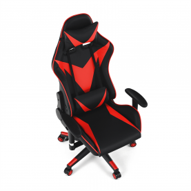 Irodai/gamer szék Bluetooth hangszórókkal, fekete/piros, CARPI