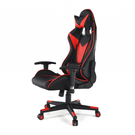 Irodai/gamer szék Bluetooth hangszórókkal, fekete/piros, CARPI