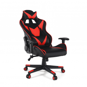 Irodai/gamer szék Bluetooth hangszórókkal, fekete/piros, CARPI