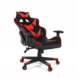 Irodai/gamer szék Bluetooth hangszórókkal, fekete/piros, CARPI