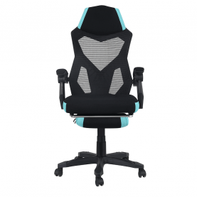 Irodai/gamer szék, fekete/neomint, JORIK