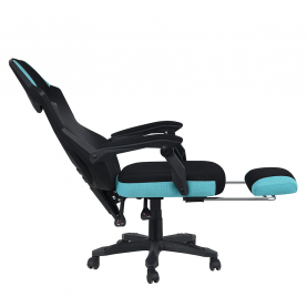 Irodai/gamer szék, fekete/neomint, JORIK