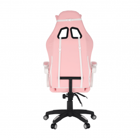Irodai/gamer szék, rózsaszín/fehér, PINKY