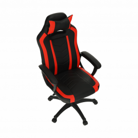 Irodai/gamer szék, fekete/piros, AGENA