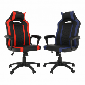 Irodai/gamer szék, fekete/piros, AGENA