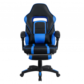 Irodai/gamer szék, kék/fekete, GUNNER