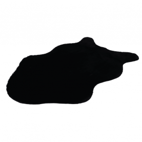 Műszőrme, fekete, 60x90, RABIT NEW  TYP 1