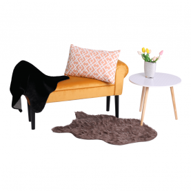 Műszőrme, szürke-barna-taupe/ezüst, 60x90, FOX TYP 4