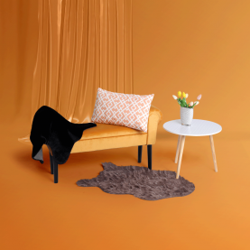 Műszőrme, szürke-barna-taupe/ezüst, 60x90, FOX TYP 4
