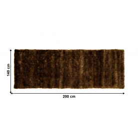 Szőnyeg, aranybarna 70x210, DELAND